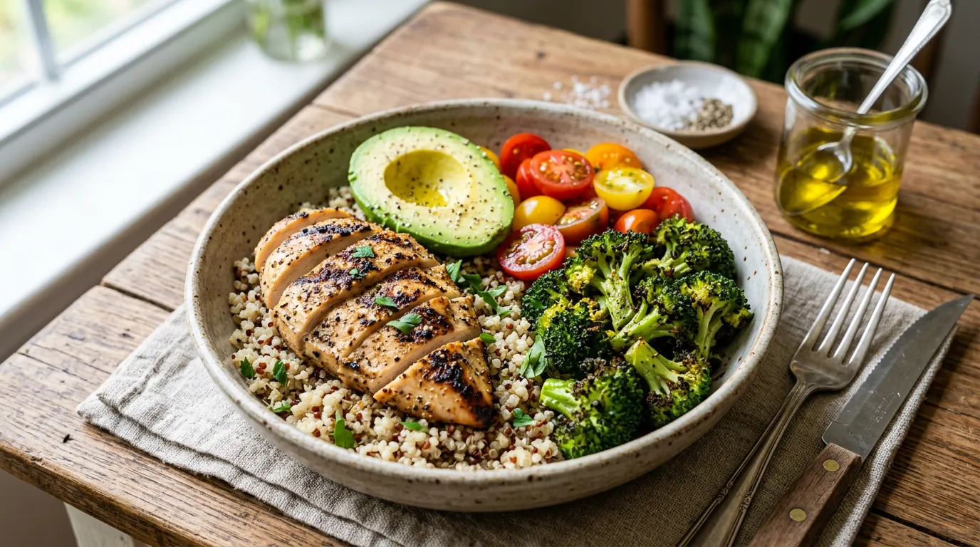 Healthy athlete meal